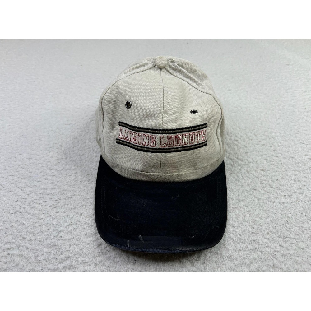 Gear For Sports Lansing Lugnuts Hat Mens OSFA Beige Black Baseball Cap MiLB
